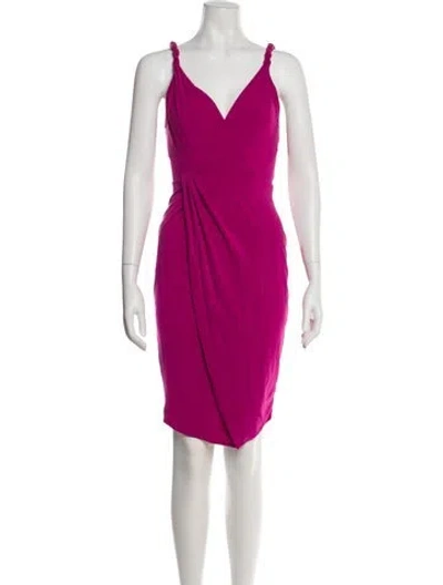 Pre-owned Ramy Brook Square Neckline Mini Dress In Pink