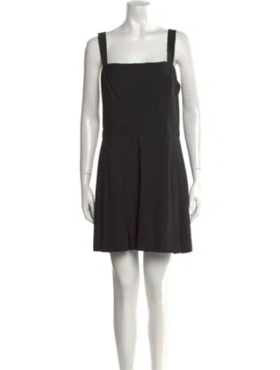 Pre-owned Ramy Brook Square Neckline Mini Dress W/ Tags In Black