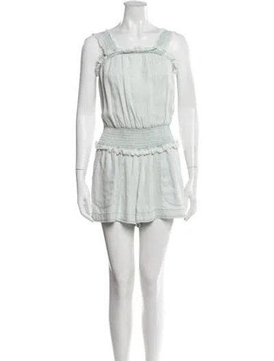 Pre-owned Ramy Brook Square Neckline Romper In White