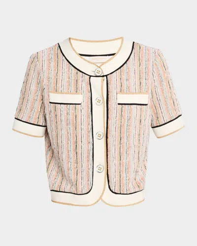 RAMY BROOK STERLING SEQUINED KNIT JACKET