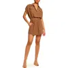 Ramy Brook Stitch Bees Belted Minidress In Brown