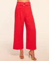 RAMY BROOK STITCHED MARGUERITE CROPPED BELTED PANT