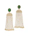 Ramy Brook Stone Charm Jewelry Marcia Fringe Drop Earrings In Gold
