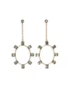 Ramy Brook Stone Jewelry Alanna Long Circle Drop Earrings In Gray