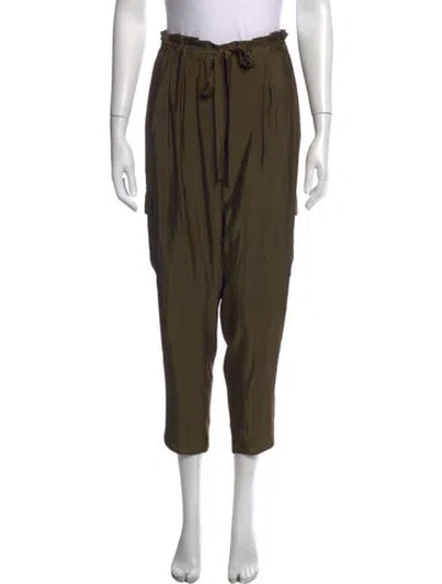 Pre-owned Ramy Brook Straight Leg Pants In Green