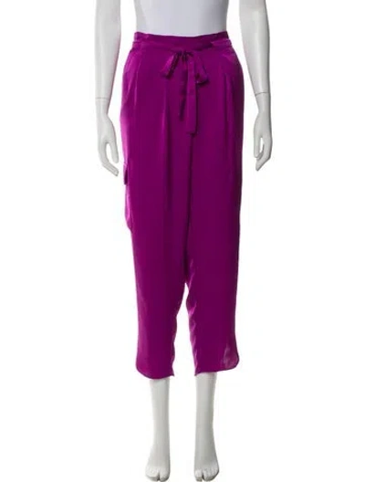 Pre-owned Ramy Brook Straight Leg Pants In Purple