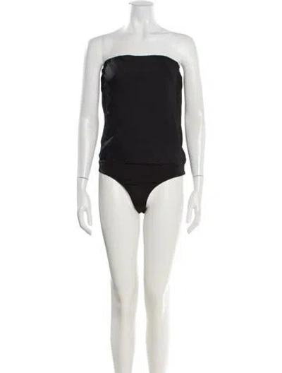 Pre-owned Ramy Brook Strapless Bodysuit In Black