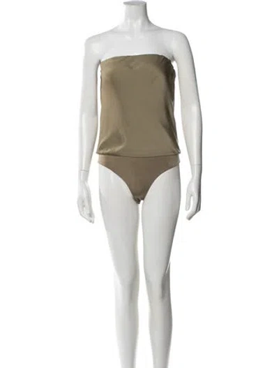 Pre-owned Ramy Brook Strapless Bodysuit W/ Tags In Neutral