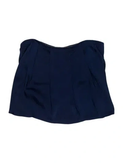 Pre-owned Ramy Brook Strapless Crop Top W/ Tags In Blue