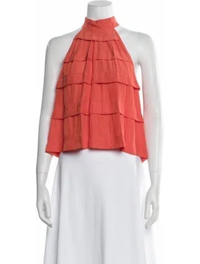 Pre-owned Ramy Brook Strapless Crop Top W/ Tags In Orange