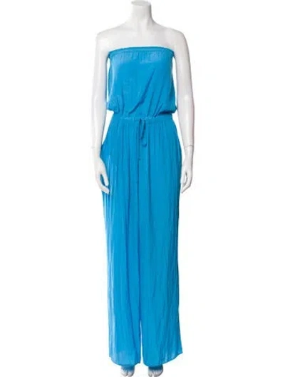 Pre-owned Ramy Brook Strapless Jumpsuit In Blue