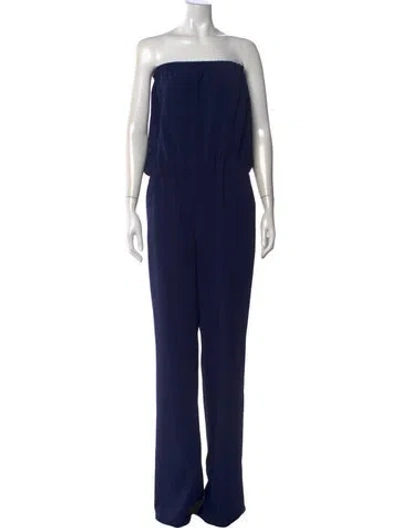 Pre-owned Ramy Brook Strapless Jumpsuit In Blue
