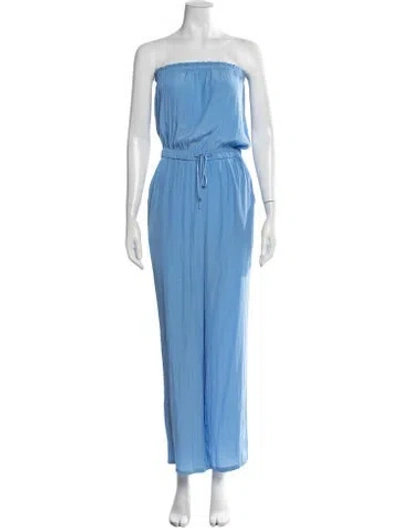 Pre-owned Ramy Brook Strapless Jumpsuit In Blue
