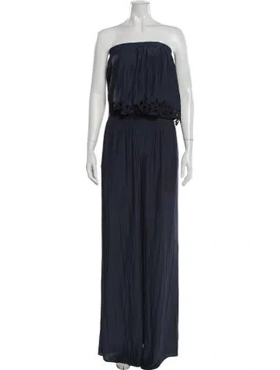 Pre-owned Ramy Brook Strapless Jumpsuit In Blue
