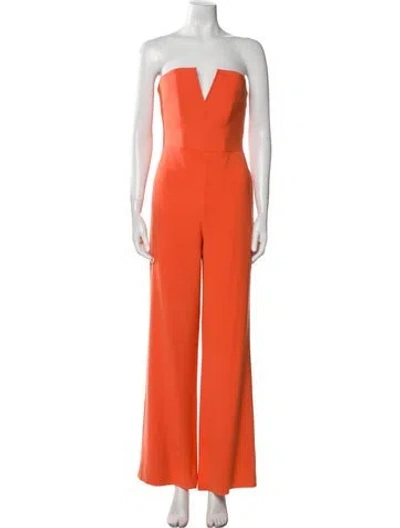 Pre-owned Ramy Brook Strapless Jumpsuit In Orange