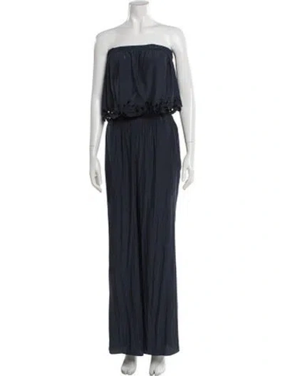 Pre-owned Ramy Brook Strapless Jumpsuit W/ Tags In Blue