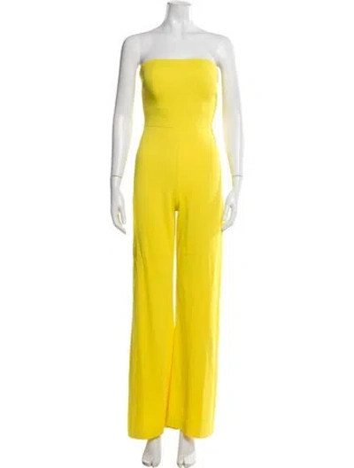 Pre-owned Ramy Brook Strapless Jumpsuit In Yellow