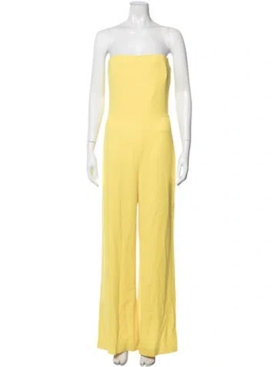 Pre-owned Ramy Brook Strapless Jumpsuit In Yellow