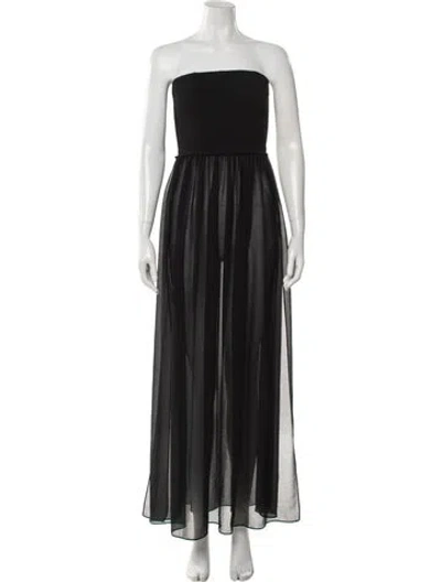 Pre-owned Ramy Brook Strapless Long Dress In Gray