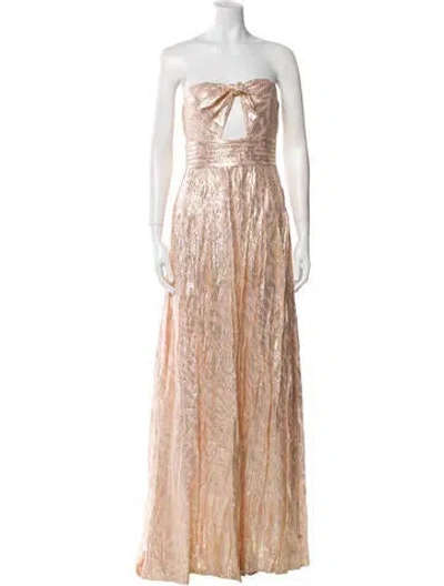 Pre-owned Ramy Brook Strapless Long Dress In Neutral