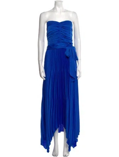 Pre-owned Ramy Brook Strapless Long Dress W/ Tags In Blue