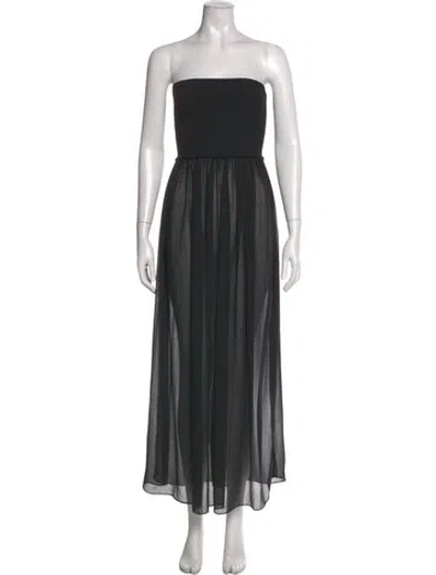 Pre-owned Ramy Brook Strapless Midi Length Dress In Black