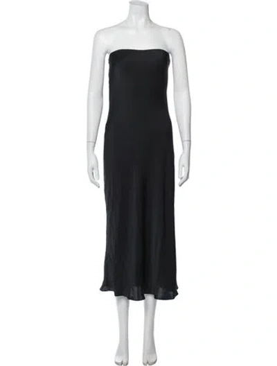 Pre-owned Ramy Brook Strapless Midi Length Dress W/ Tags In Black