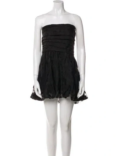 Pre-owned Ramy Brook Strapless Mini Dress In Black