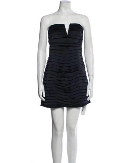 Pre-owned Ramy Brook Strapless Mini Dress In Gray