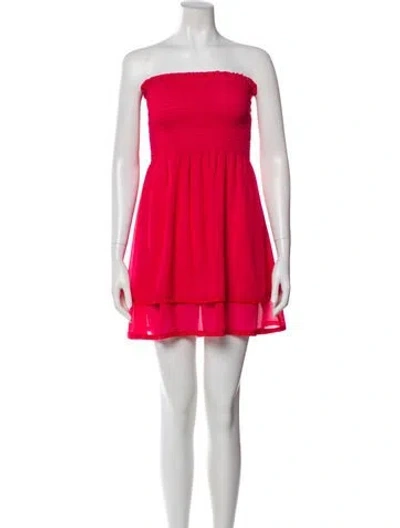 Pre-owned Ramy Brook Strapless Mini Dress In Pink