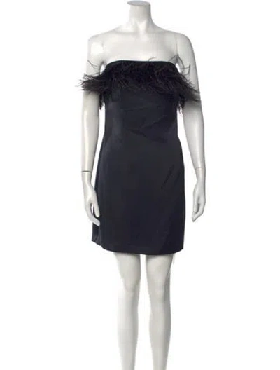 Pre-owned Ramy Brook Strapless Mini Dress W/ Tags In Blue