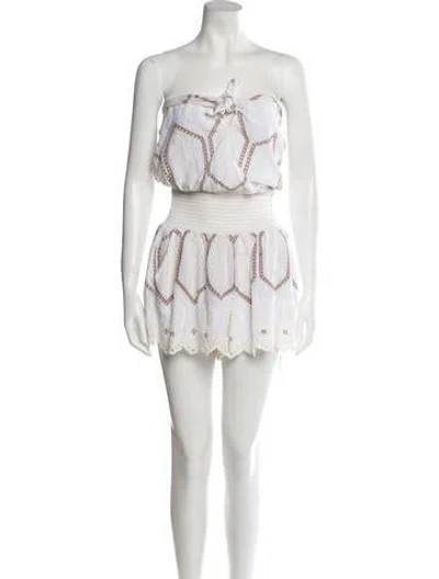 Pre-owned Ramy Brook Strapless Romper In White