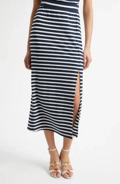 Ramy Brook Stripe Maxi Skirt In Black