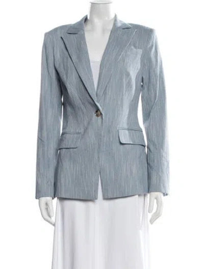 Pre-owned Ramy Brook Striped Blazer In Blue