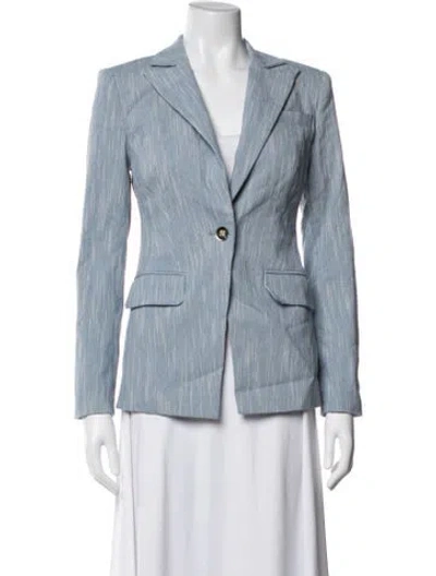 Pre-owned Ramy Brook Striped Blazer W/ Tags In Blue