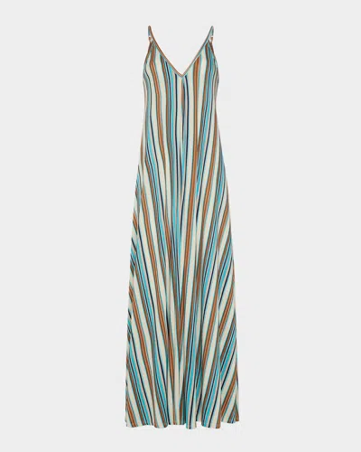 RAMY BROOK STRIPED CLARA MAXI DRESS