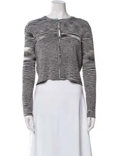 Pre-owned Ramy Brook Striped Crew Neck Sweater W/ Tags In Black