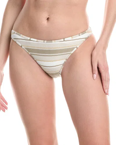 RAMY BROOK STRIPED ISLA BIKINI BOTTOM