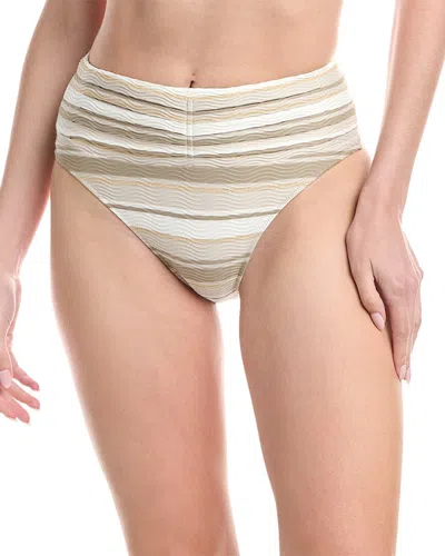 Ramy Brook Striped Ivo Bikini Bottom In Neutral