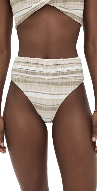 Ramy Brook Striped Ivo Bikini Bottoms Sandstone Stripe