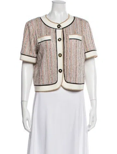 Pre-owned Ramy Brook Striped Jacket In Neutrals