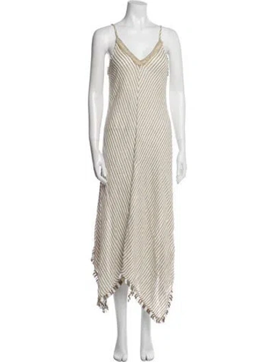 Pre-owned Ramy Brook Striped Long Dress