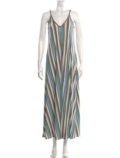 Pre-owned Ramy Brook Striped Long Dress In Multi
