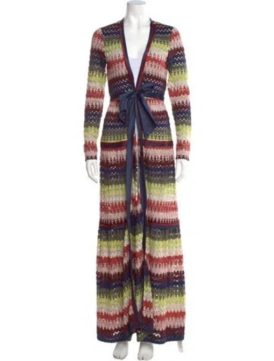 Pre-owned Ramy Brook Striped Long Dress In Multi