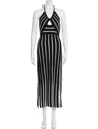 Pre-owned Ramy Brook Striped Long Dress In Multi