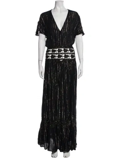 Pre-owned Ramy Brook Striped Long Dress W/ Tags In Blue