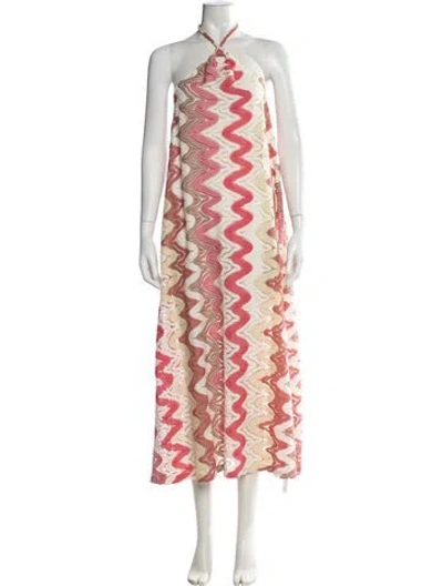 Pre-owned Ramy Brook Striped Long Dress W/ Tags In Multi