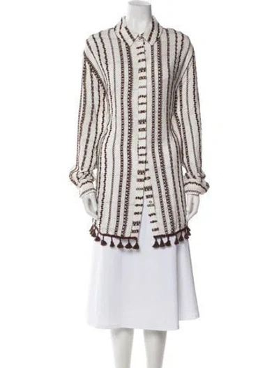 Pre-owned Ramy Brook Striped Long Sleeve Tunic W/ Tags