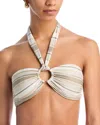 Ramy Brook Striped Marie Bikini Top In Sandstone Stripe