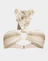 Ramy Brook Striped Marie Bikini Top In Sandstone Stripe
